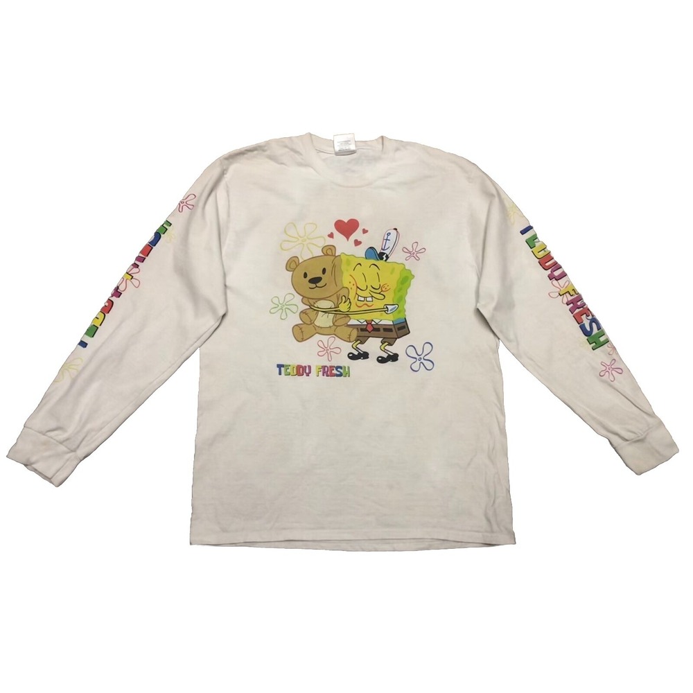 Teddy Fresh Spongebob L Cream Long Sleeve Double Sided *spots